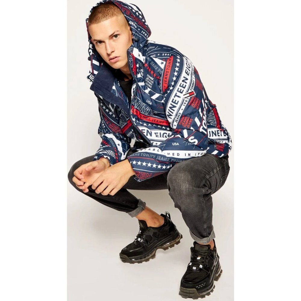 Tommy Hilfiger Men's Puffer Jacket Outerwear Primaloft with Removable Hood